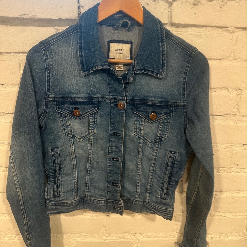 Cropped Blue Jean Jacket